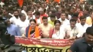 Kolkata Doctor Rape and Murder Case: BJP Marches to Swasthya Bhawan, Accuses State of Cover-Up and Demands Justice (Watch Video)