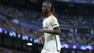 Real Madrid Midfielder Eduardo Camavinga Suffers Ligament Injury Ahead of UEFA Super Cup 2024 Clash Against Atalanta; Sidelined Up To Seven Weeks