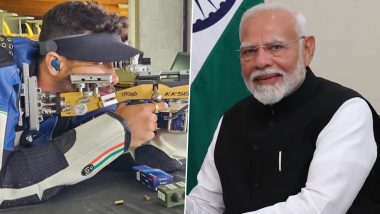 Swapnil Kusale Wins Bronze Medal: PM Narendra Modi Congratulates Shooter for Clinching Medal at Paris Olympics 2024