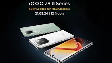 iQOO Z9s and iQOO Z9s Pro Launch Live Streaming: Watch Online Telecast of Launch of iQOO Z9s Series Smartphones; Know Price, Specifications and Other Details