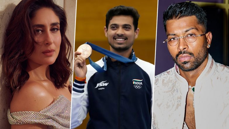 Swapnil Kusale Wins Bronze at Paris Olympics 2024: Kareena Kapoor Khan, Hardik Pandya and Other Celebs Congratulate the Indian Shooter