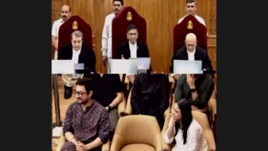 Aamir Khan Visits the Supreme Court for the Screening of ‘Laapataa Ladies’, CJI DY Chandrachud Welcomes Him (Watch Video)