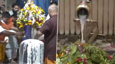 Shravan Purnima 2024 Celebrations: From Daksheshwar Mahadev Temple to Mahakaleshwar Temple, Devotees Mark the Last Monday of Sawan Maas by Offering Prayers to Lord Shiva (Watch Videos)