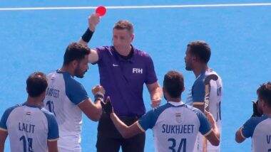 Amit Rohidas Set to Miss Semifinal Clash at Paris Olympics 2024 After Receiving Red Card in Men's Hockey Quarterfinal Game Against Great Britain