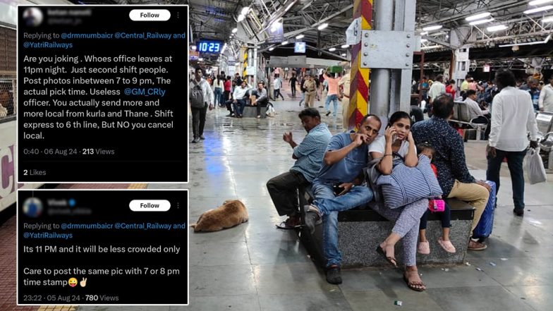 Mumbai: Central Railway Shares 'Crowd Cleared' Pics From Dadar, Ghatkopar and Other Stations After 10 PM, Gets Trolled as Commuters Dare Them to Share Visuals of Local Trains and Platforms During Peak Hours