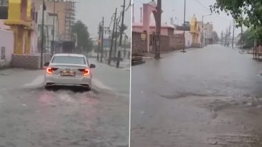 Haryana Rain Video: Ambala City Grapples With Severe Waterlogging As Heavy Rainfall Disrupts Normal Life, IMD Predicts Moderate to Heavy Rains in Several Parts of State