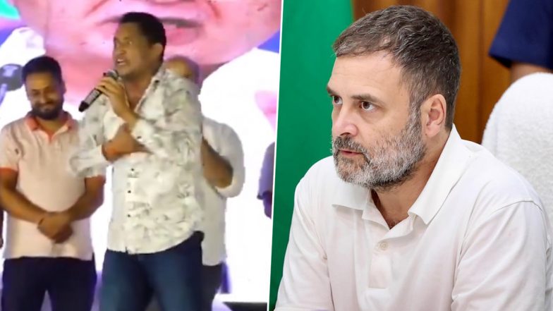 ‘Mujhe Maaf Karna Rahul Mere Bhai’: With Song Praising Rahul Gandhi, Haryana Singer and BJP Leader Rocky Mittal Joins Congress (Watch Video)