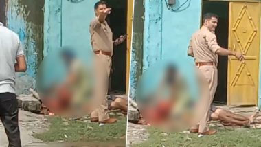 Shahjahanpur Horror: Woman Murders Husband by Smashing His Head With Brick, Takes Out Brain Parts in Front of Cops (Disturbing Video)