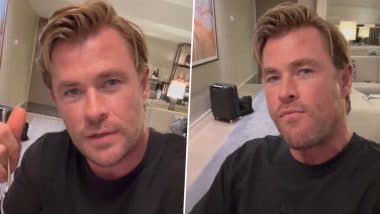 Chris Hemsworth Thanks Fans for All the Birthday Love and Wishes; Hollywood Star Treats Himself to a Cute Cake-Champagne Celebration (Watch Video)