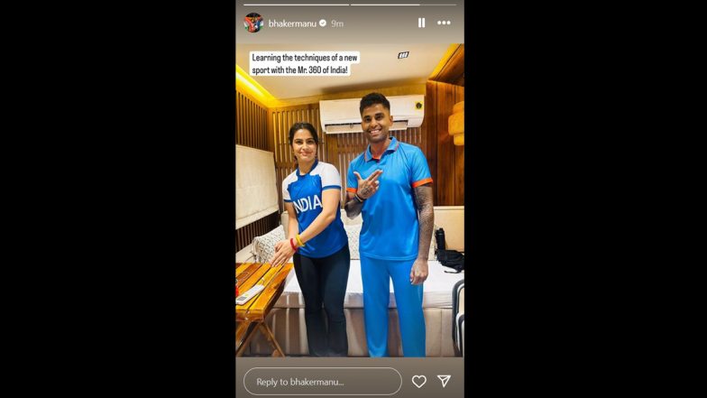 Manu Bhaker Teases Fans With 'Learning New Sport' Post, Shares Photo with ‘Mr 360 of India’ Suryakumar Yadav