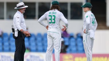 WI vs SA 1st Test 2024: Keshav Maharaj Helps South Africa Keep West Indies at Bay on Rain-Affected Day 3