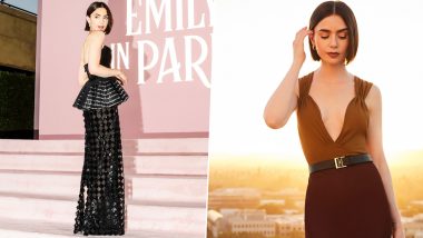 Lily Collins’ Best Fashion Moments: From Timeless Neutrals to Glamour Goddess in Black, ‘Emily in Paris’ Star Channels French Girl Fashion Like a Pro (See Pictures)