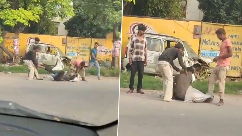 Kanpur: 3 Miscreants Stand on Plastered Leg of Man and Brutally Assault Him in Uttar Pradesh, Police Launch Probe After Disturbing Video Surfaces