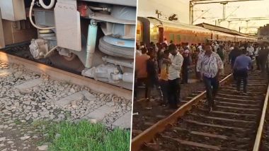 Madhya Pradesh Train Derailment: Two Bogies of Rani Kamalapati Saharsa Express Derail in Itarsi, No Casualties Reported (Watch Videos)