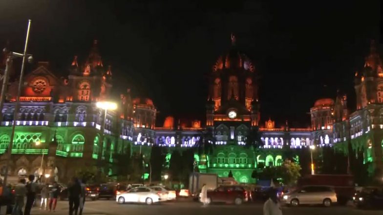 Independence Day 2024: CSMT and BMC Buildings in Mumbai Illuminated in Tricolour Ahead of 78th I-Day (Watch Video)