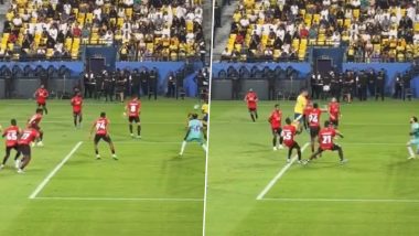 Cristiano Ronaldo Goal Video: Watch 39-Year-Old Striker Leaping Over Defenders to Score Incredible Header During Al-Nassr vs Al-Raed Saudi Pro League 2024-25 Season