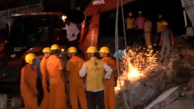 Jaipur Building Collapse: Under-Construction Building Collapses in Rajasthan (Watch Videos)