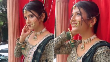 ‘Yeh Rishta Kya Kehlata Hai’ Fame Samridhii Shukla Stuns in Green Lehenga, Netizens Rave About Her Enchanting Look! (Watch Video)