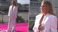 &lsquo;It Ends With Us&rsquo;: Blake Lively Avoids Wardrobe Malfunction in Braless Look at London Photocall (Watch Video)