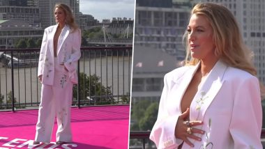 Blake Lively Avoids Wardrobe Malfunction in Braless Look at London Photocall of ‘It Ends With Us’ (Watch Video)