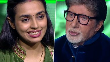 ‘Kaun Banega Crorepati Season 16’: Amitabh Bachchan Meets Contestant Simran Bajaj’s ‘Lucky Charm’ on KBC 16 Stage (Watch Video)