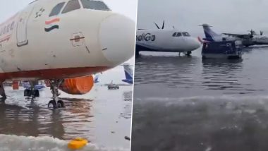 Kolkata: Heavy Rain Causes Waterlogging at Netaji Subhash Chandra Bose Airport, Authorities Ensure Normal Flight Operations After Videos Surface