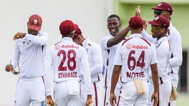 West Indies vs South Africa 2nd Test 2024: Shamar Joseph Lights Up Home Test Debut as 17 Wickets Fall on Opening Day (Watch Video)