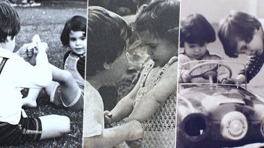 Raksha Bandhan 2024: Rahul Gandhi Shares Adorable Unseen Childhood Photos With Sister Priyanka Vadra on Rakhi Day (Watch Video)