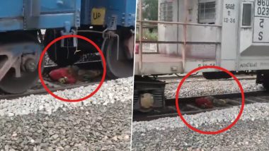 Telangana Woman Miraculously Survives After Goods Train Passes Over Her, Video of Her Narrow Escape Surfaces