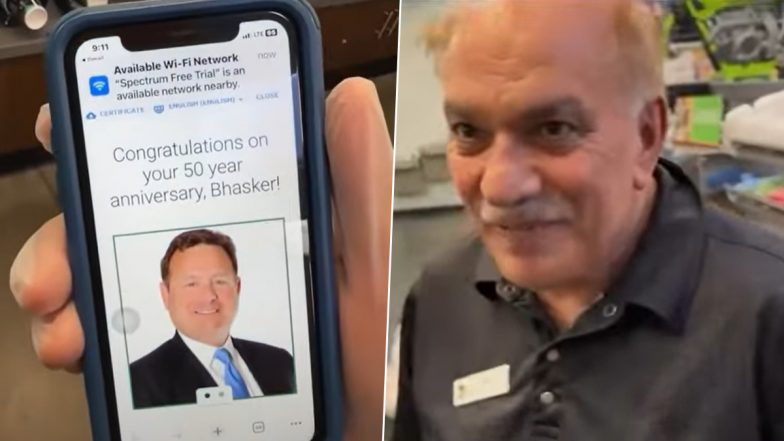 '50 Years Working at 7-Eleven,' Viral Video Shows Elderly Man Getting Email on His 50-Year Work Anniversary at the US Convenience Stores Chain, Internet Calls For Reward