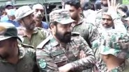 Wayanad Landslide Tragedy: Mohanlal Reaches Territorial Army Base Camp in Meppadi; Mollywood Superstar To Visit Disaster Affected Areas
