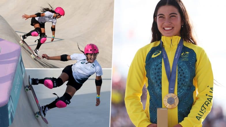 14-Year-Old Australian, Arisa Trew Becomes Youngest Medal Winner at Paris Olympics 2024 As She Clinches Gold Medal in Skateboard Park Event