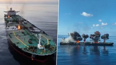 Sounion Oil Tanker Fire Video: Yemeni Houthis Release Footage of Rebels Planting Bombs on Greek-Flagged Tanker, Now Threatening Red Sea Oil Spill