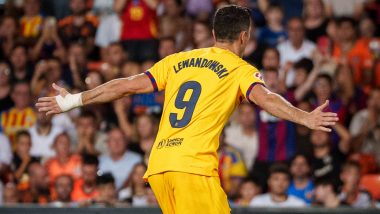 LaLiga 2024–25: Robert Lewandowski Scores Twice As Barcelona Beats Valencia 2–1 in Hansi Flick’s Managerial Debut