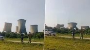 Palvancha: 8 Cooling Towers of Kothagudem Thermal Power Station Demolished Using Controlled Explosions, Dramatic Videos Surface