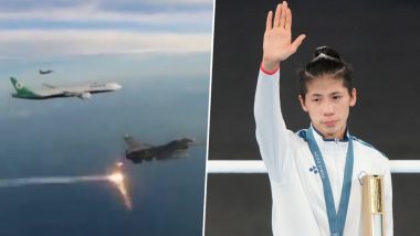 Lin Yu-Ting Gets Hero’s Welcome With F-16 Fighter Jets Escorting Aircraft With Olympic Gold-Medalist Boxer After Gender Row During Paris Olympics 2024 (Watch Video)