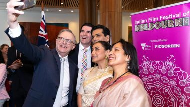 Indian Film Festival of Melbourne 2024: Rani Mukerji, Karan Johar Pose Alongside Australian PM Anthony Albanese; Actress Launches Stamp in Honour of Yash Chopra