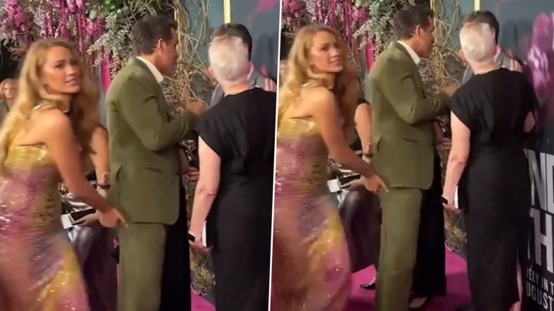 ‘It Ends With Us’ Premiere: Blake Lively Casually Squeezes Hubby Ryan Reynolds’ Butt at the Screening of Her Upcoming Film, Video Goes Viral (Watch)