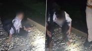 Drunk Man Miraculously Survives After Being Run Over by Train in Uttar Pradesh, Police Found Him Sleeping on Tracks (Watch Video)