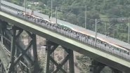 Independence Day 2024: Tiranga Rally With 750-Metre-Long Tricolour on World&rsquo;s Highest Railway Bridge in Reasi