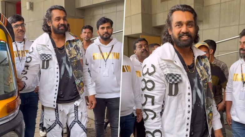 Dhruva Sarja Reaches the Trailer Launch Event of His Film ‘Martin’ in an Auto, Tells Paps ‘I Was Running Out of Time’ (Watch Video)