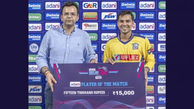 DPL T20 2024: Dhruv Kaushik’s Unbeaten Half-Century Powers Central Delhi Kings to 10-Wicket Win Over West Delhi Lions