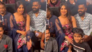 ‘Bhai Ko Pyar Ho Gaya’: Netizens Spot a Fan Blushing, Staring at Priyanka Chopra While Posing With Her During ‘Paani’ Promotions (Watch Video)