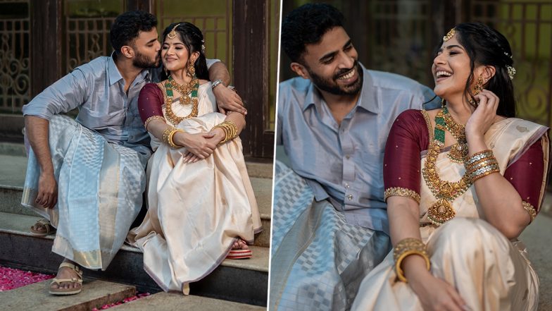 ‘My Vish Came True’: Megha Akash Gets Engaged to Saai Vishnu; Check Out Pics From Their Engagement Ceremony!