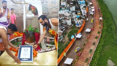 ‘Mahakal Ki Nagri’ Ujjain Sets New Guinness World Record As 1,500 Damru Vadak Perform on Mahakaleshwar Temple Premises, Madhya Pradesh CM Mohan Yadav Elated (See Pics and Video)