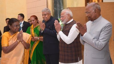 Independence Day 2024: PM Narendra Modi, CJI Chandrachud, VP Jagdeep Dhankhar and Others Attend President Droupadi Murmu’s ‘At Home’ Reception on 78th Independence Day (See Pics)