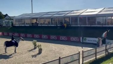 Indian National Anthem Plays As Vaasvi Khaitan Creates History After Winning Federation Equestrian International Event in Germany (Watch Video)