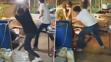 Lucknow Shocker: 2 Goons Brutally Assault Man Washing Dishes at Restaurant With Sticks in Aliganj, Police Respond After Video Surfaces