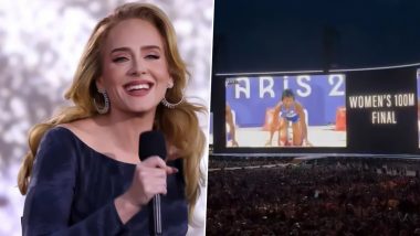 Adele Pauses Munich Concert to Broadcast Olympic Women’s 100M Final Featuring Sha’Carri Richardson, Video Goes Viral – WATCH