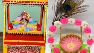 Krishna Janmashtami 2024 Bal Gopal Jhula Decoration Ideas: How To Make Laddu Gopal Jhula? Quick and Easy Ideas to Decorate Nandgopala&rsquo;s Swing for Home Temple (Watch Videos)